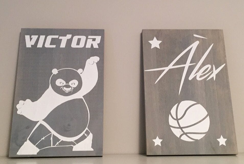 carteles de madera decorativos para bebés